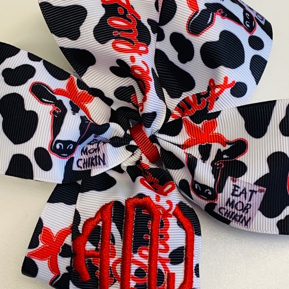 Chick-fil-A Girls Any Initials 6” Hair Bow - Picture 4 of 4